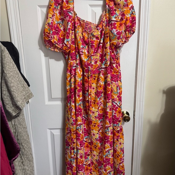 SHEIN Dresses & Skirts - Floral Puff Sleeve Dress by SHEIN